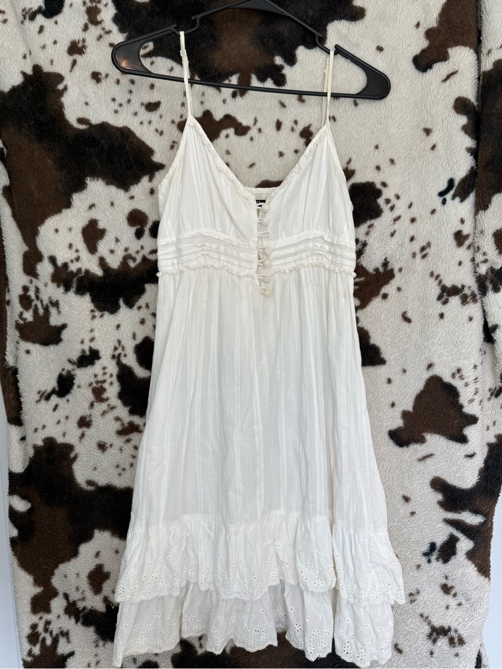 GAP White Eyelet Sundress with Adjustable Spaghetti Straps, 100% cotton